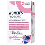 Nature Target Probióticos para Mujeres 60 Mil Millones CFU - 60 Tabletas - Haz Tu Pedido
