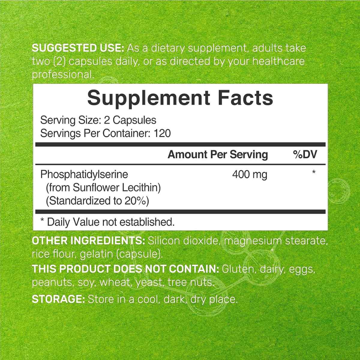 Deal Supplement Fosfatidilserina 400 mg - 240 Cápsulas- Haz Tu Pedido