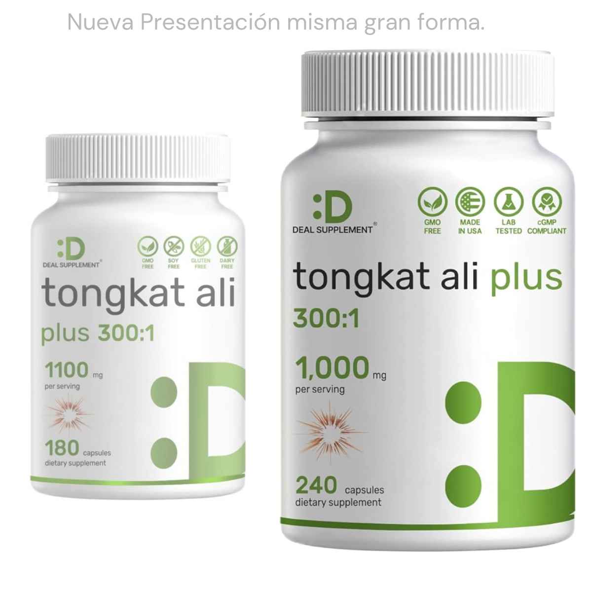 Deal Supplement Tongkat Ali 1100 mg - 240 Cápsulas - Haz Tu Pedido