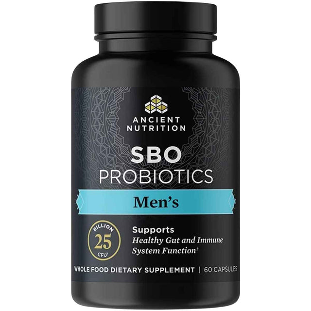 Ancient Nutrition Probióticos SBO para Hombres: Salud Digestiva, Inmunológica y Metabólica - 60 Cápsulas - Haz Tu Pedido