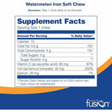 Bariatric Fusion Hierro  45 mg - Sabor Sandía - 60 Masticables Suaves - Tabla Nutricional - Haz Tu Pedido