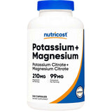 Nutricost Potasio con Citrato de Magnesio 210 mg - 240 Cápsulas - Haz Tu Pedido