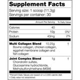 Bariatric Fusion Polvo De Proteína De Colágeno Múltiple - Sabor Sin Sabor - 339 g - Tabla Nutricional - Haz Tu Pedido