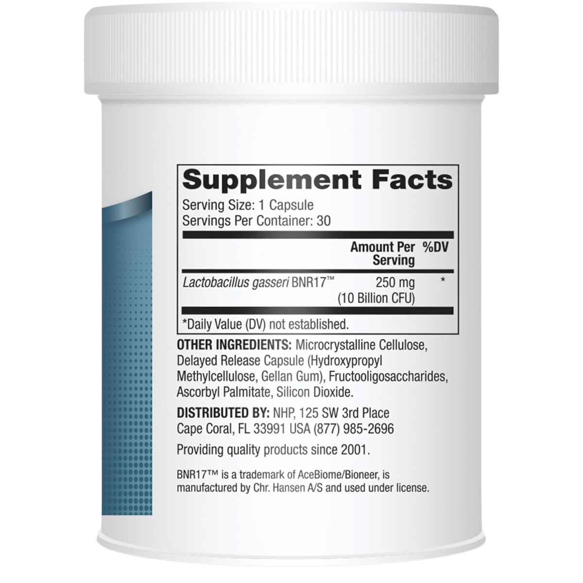 Dr. Mercola Biothin® Probiótico 10 Mil Millones CFU - 30 Cápsulas - Tabla Nutricional - Haz Tu Pedido