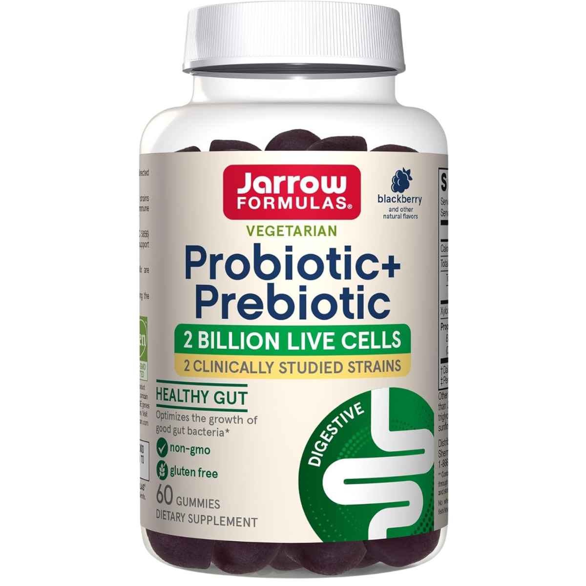 Jarrow Formulas Probiótico con Prebiótico - Sabor Mora - 60 Gomitas - Haz Tu Pedido