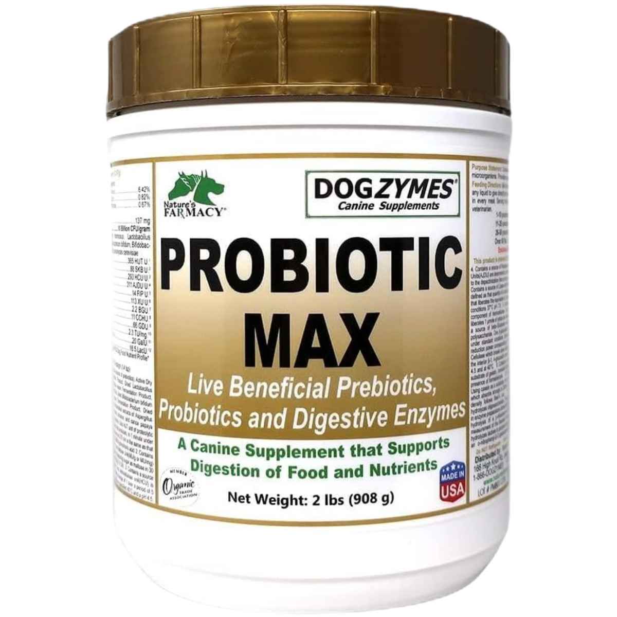 Nature's Farmacy Dogzymes Probiótico Máxima Potencia para Caninos - 908 g - Haz Tu Pedido