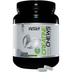 Muscle Feast Monohidrato de Creatina - Sabor Lima Limón - 360 Tabletas Masticable - Haz Tu Pedido