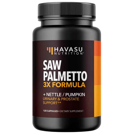 Havasu Nutrition - Saw Palmetto 3X Formula con Ortiga y Calabaza (500 mg - 120 Cápsulas)