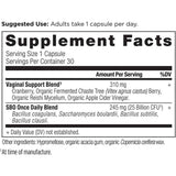 Ancient Nutrition Probióticos Vaginales Diarios para Mujeres - 30 Cápsulas - Tabla Nutricional - Haz Tu Pedido