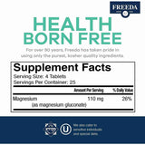 Freeda  Gluconato De Magnesio - 100 Tabletas - Tabla Nutricional - Haz Tu Pedido