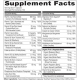 Naturelo Multivitamínico Diario para Mujeres Mayores de 50 - 120 Cápsulas Vegetarianas - Tabla Nutricional - Haz Tu Pedido