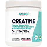 Nutricost Monohidrato de Creatina para Mujer 3 g - Sabor Sin Sabor - 318 g - Haz Tu Pedido