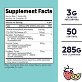 Nutricost Creatina para Mujer 3 g - Sabor Limonada de fresa - 285 g - Tabla Nutricional - Haz Tu Pedido