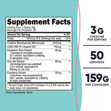 Nutricost Creatina para Mujer 3 g - Sabor Sin Sabor - 159 g - Tabla Nutricional - Haz Tu Pedido