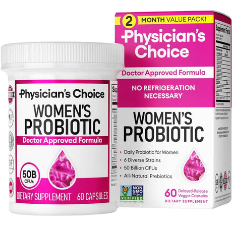 Physicians Choice Probióticos para Mujeres 50 Mil Millones CFU - 60 Cápsulas de Liberación Retardada - Haz Tu Pedido