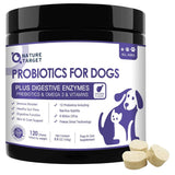 Nature Target Probiótico Completo con Omega 3 para Perros 6 Mil Millones CFU - Sabor Pollo - 120 Masticables - Haz Tu Pedido