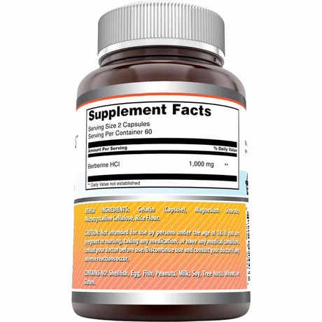 Amazing Nutrition Berberina  1000 - 250 Cápsulas - Haz Tu Pedido