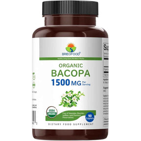 Brieofood  Bacopa Orgánica 1500 mg - 90  Tabletas Vegetarianas - Haz Tu Pedido