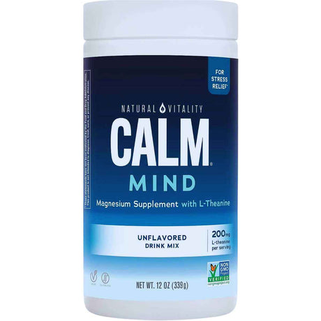 Natural Vitality Carbonato de Magnesio y L-Teanina para la Calma Mental - 339 g - Haz Tu Pedido