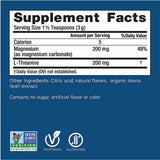 Natural Vitality Carbonato de Magnesio y L-Teanina para la Calma Mental - Sabor Miel de Manzanilla - 339 g - Tabla Nutricional - Haz Tu Pedido
