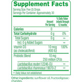 Culturelle Probiótico Calmante con Vitamina D para Cólicos de Bebés - 7,5 ml - Tabla Nutricional - Haz Tu Pedido