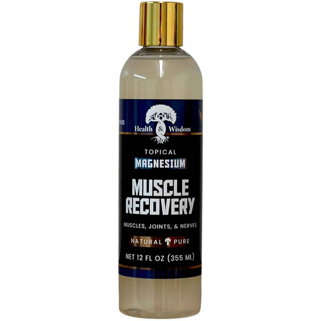 Health and Wisdom Magnesio Muscular: Recuperación Óptima Pre y Post Entrenamiento - 355 ml - Haz Tu Pedido