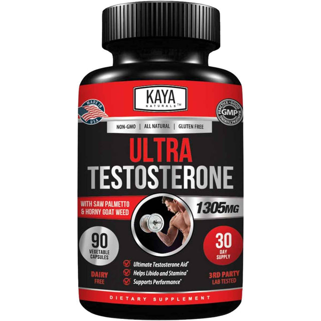 Kaya Naturals - Ultra Testosterone (1305 mg - 90 Cápsulas)