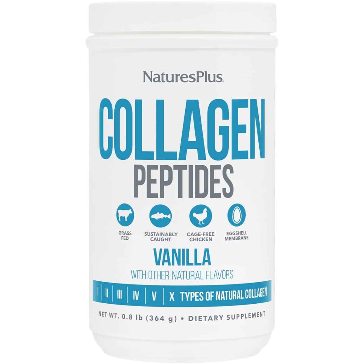 NaturesPlus  Péptidos de Colágeno en Polvo - Sabor Vainilla - 364 g - Haz Tu Pedido