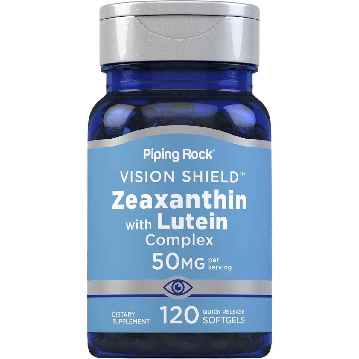 Piping Rock Zeaxantina y Luteína para la Salud Visual 50 mg - 120 Cápsulas Blandas - Haz Tu Pedido