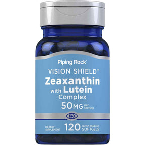 Piping Rock Zeaxantina y Luteína para la Salud Visual 50 mg - 120 Cápsulas Blandas - Haz Tu Pedido