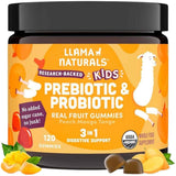 Llama Naturals Prebiótico y Probiótico Para Niños - Sabor Melocotón Mango - 120 Gomitas - Haz Tu Pedido