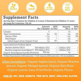 Llama Naturals Prebiótico y Probiótico Para Niños - Sabor Melocotón Mango - 120 Gomitas - Tabla Nutricional - Haz Tu Pedido