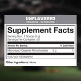 MTN OPS Monohidrato de creatina micronizada - 250 g - Tabla Nutricional - Haz Tu Pedido