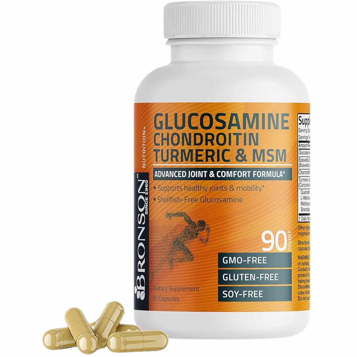 Bronson Glucosamina Condroitina Cúrcuma y MSM - 90 Cápsulas - Haz Tu Pedido