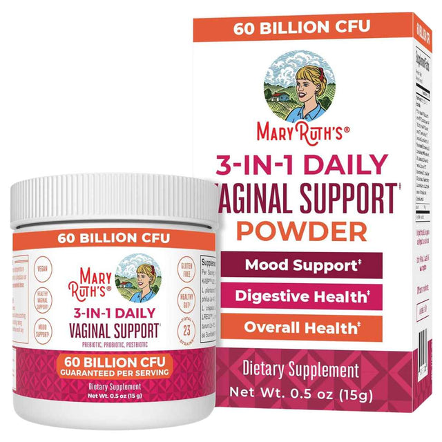 MaryRuth Organics Probiótico Soporte Vaginal Integral 60 Mil Millones CFU - 15 g - Haz Tu Pedido