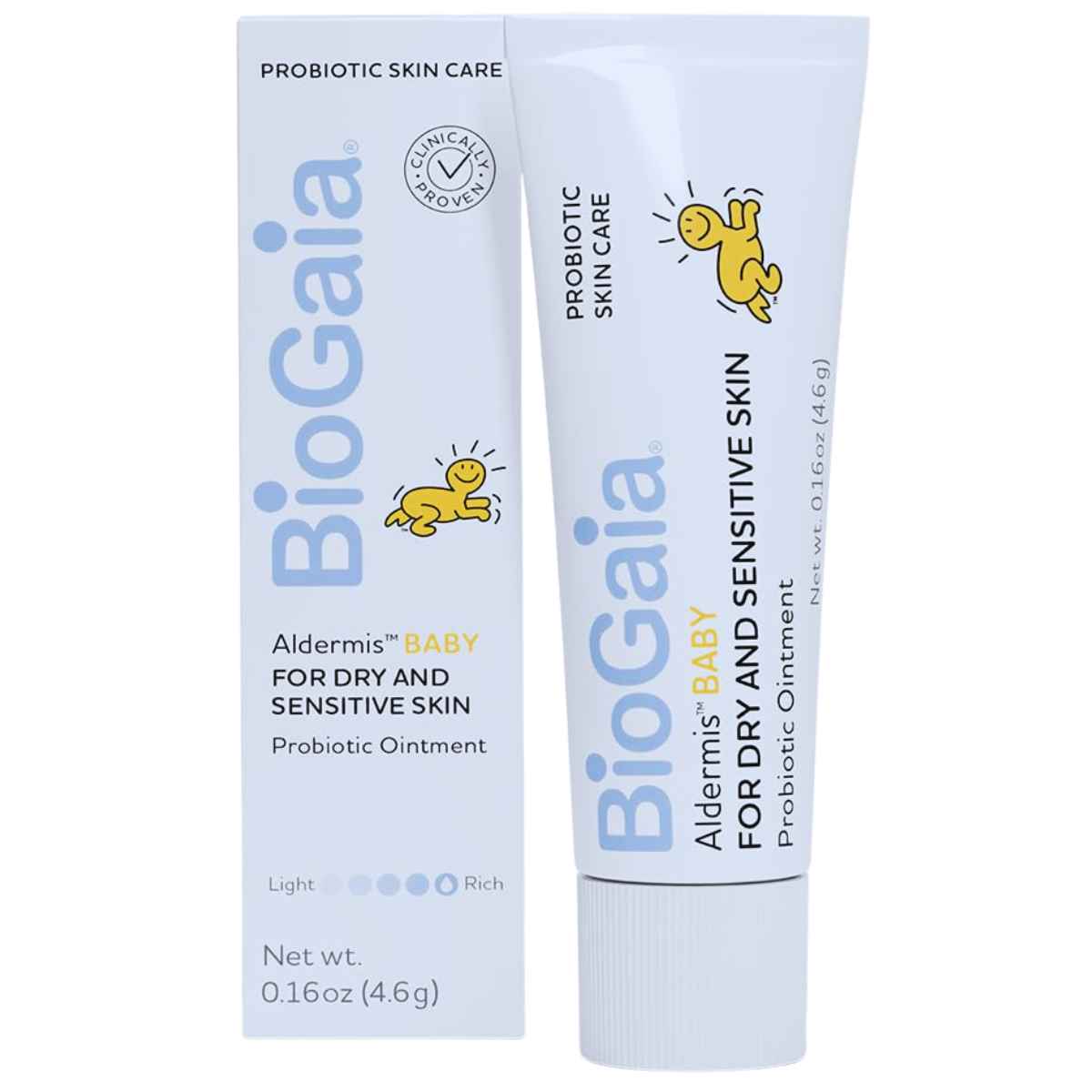 BioGaia Aldermis Bebé Pomada Probiótica para Aliviar Piel Seca e Irritada - 4,6 g - Haz Tu Pedido
