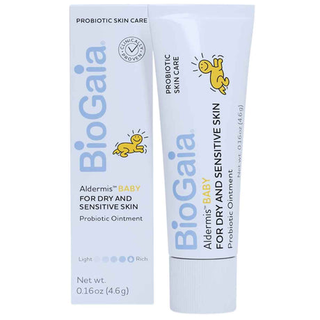 BioGaia Aldermis Bebé Pomada Probiótica para Aliviar Piel Seca e Irritada - 4,6 g - Haz Tu Pedido