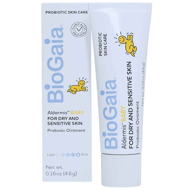 BioGaia Aldermis Bebé Pomada Probiótica para Aliviar Piel Seca e Irritada - 4,6 g - Haz Tu Pedido