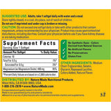 Nature Made Magnesio Extra Fuerte 400 mg - 60 Cápsulas Blandas - Tabla Nutricional - Haz Tu Pedido