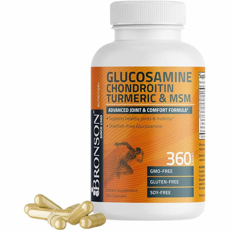Bronson Glucosamina Condroitina Cúrcuma y MSM - 360 Cápsulas - Haz Tu Pedido