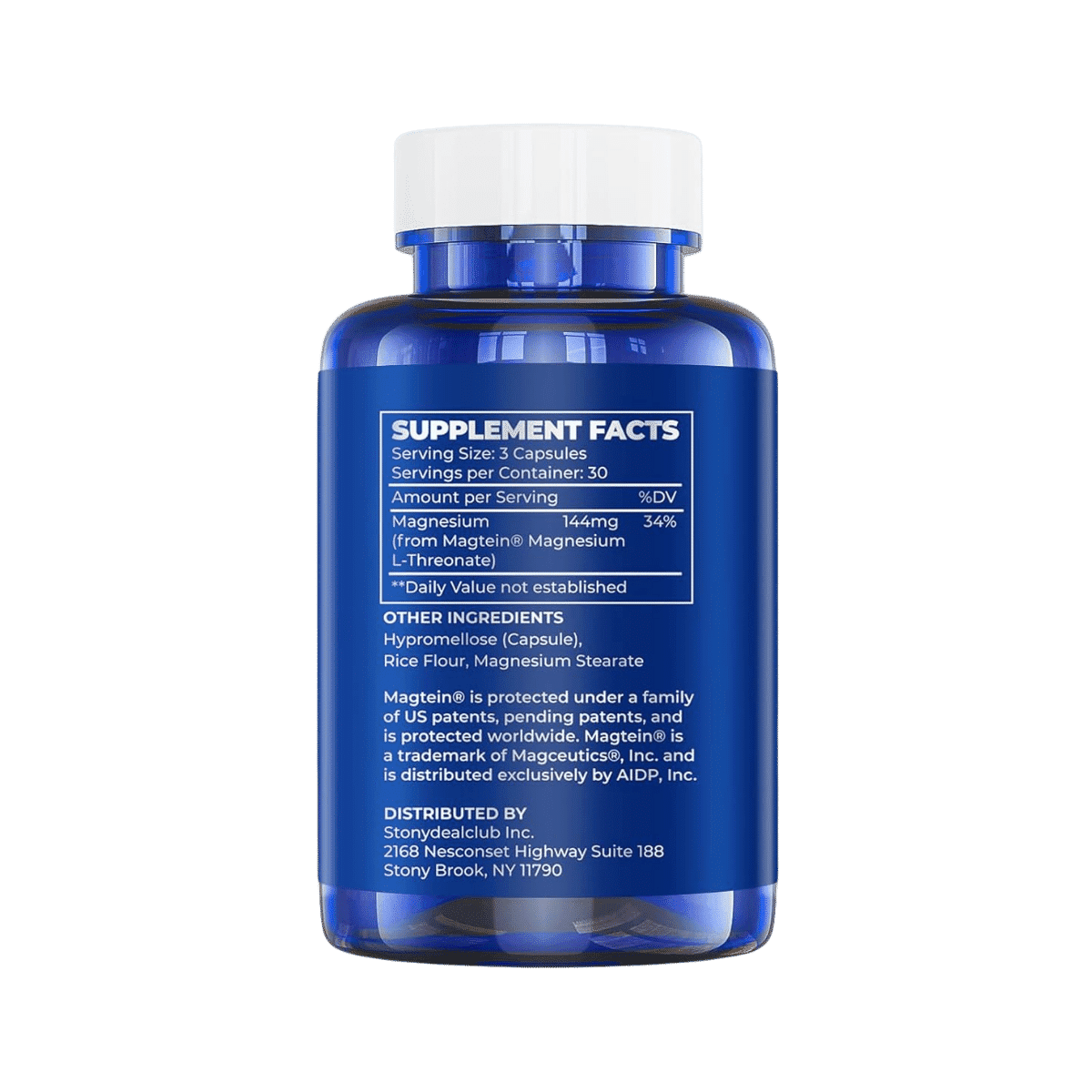 Life CapX   Magnesio L-Treonato - 90 Cápsulas Vegetales - Tabla Nutricional - Haz Tu Pedido