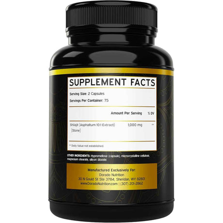 Dorado Nutrition - Shilajit (10.000 mg - 150 Cápsulas)