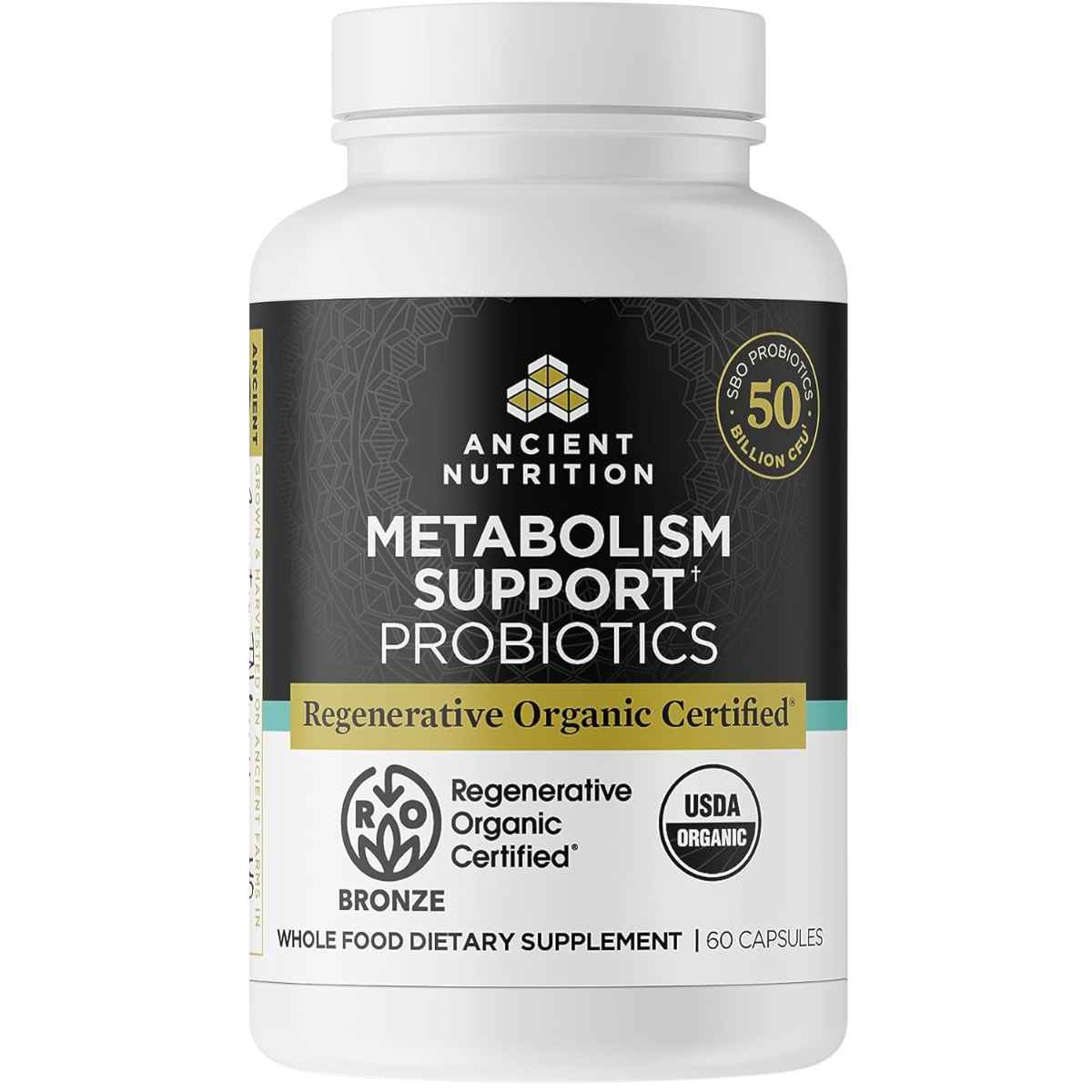 Ancient Nutrition Probióticos para el Apoyo Metabólico - 60 Cápsulas - Haz Tu Pedido