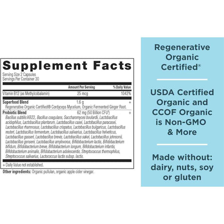 Ancient Nutrition Probióticos para el Apoyo Metabólico - 60 Cápsulas - Haz Tu Pedido