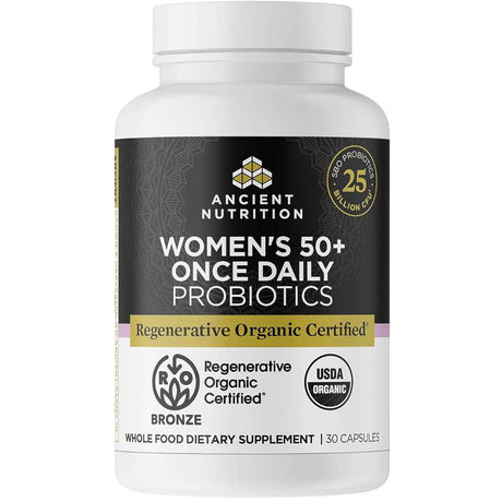 Ancient Nutrition Probióticos Diarios para Mujeres de 50 Años o Más: Apoyo Integral - 30 Cápsulas - Haz Tu Pedido