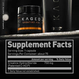 Kaged Creatina HCl - 75 Cápsulas Vegetales - Tabla Nutricional - Haz Tu Pedido