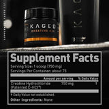 Kaged Creatina HCl - Sabor Sin Sabor - 56,25 g - Tabla Nutricional - Haz Tu Pedido
