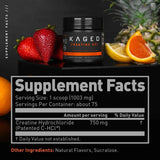 Kaged Creatina HCl - Sabor Ponche de Frutas - 75,23 g - Tabla Nutricional - Haz Tu Pedido