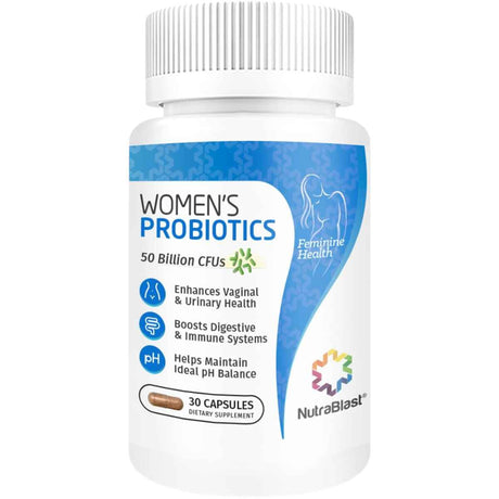 NutraBlast Probiótico para Mujeres 50 Mil Millones CFU - 30 Cápsulas - Haz Tu Pedido