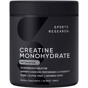 Sports Research Monohidrato de Creatina Micronizada - 300 g - Haz Tu Pedido